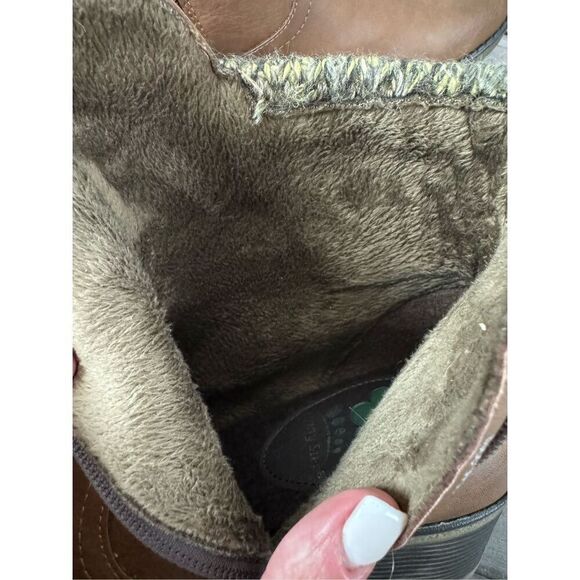 Spring Step Vegan Leather Brown Buckle Heeled Ankle Boots Size 10.5 - Picture 10 of 13